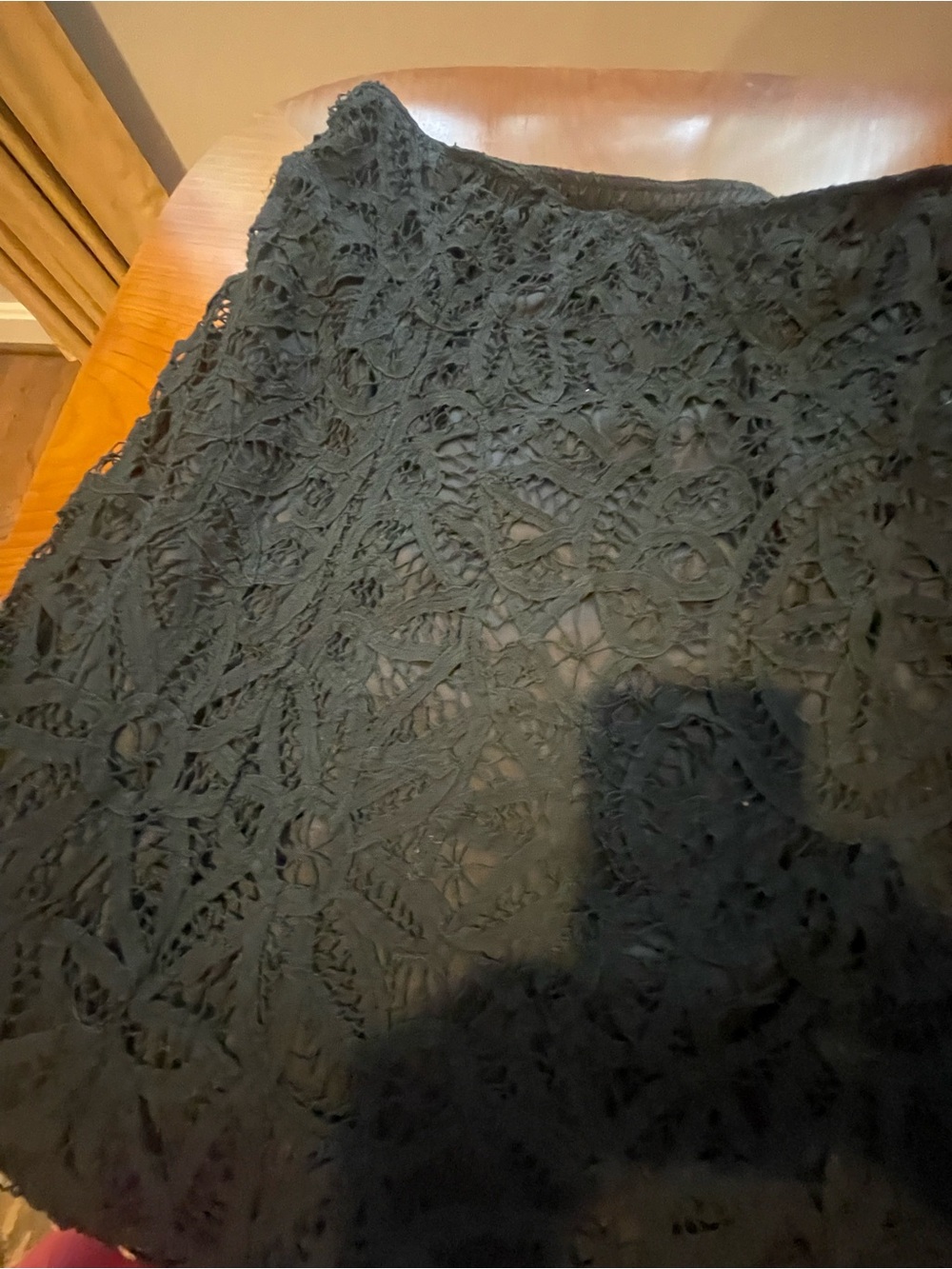 Chico's Sizing 2! Black Crochet Lined Skirt. Lovely.